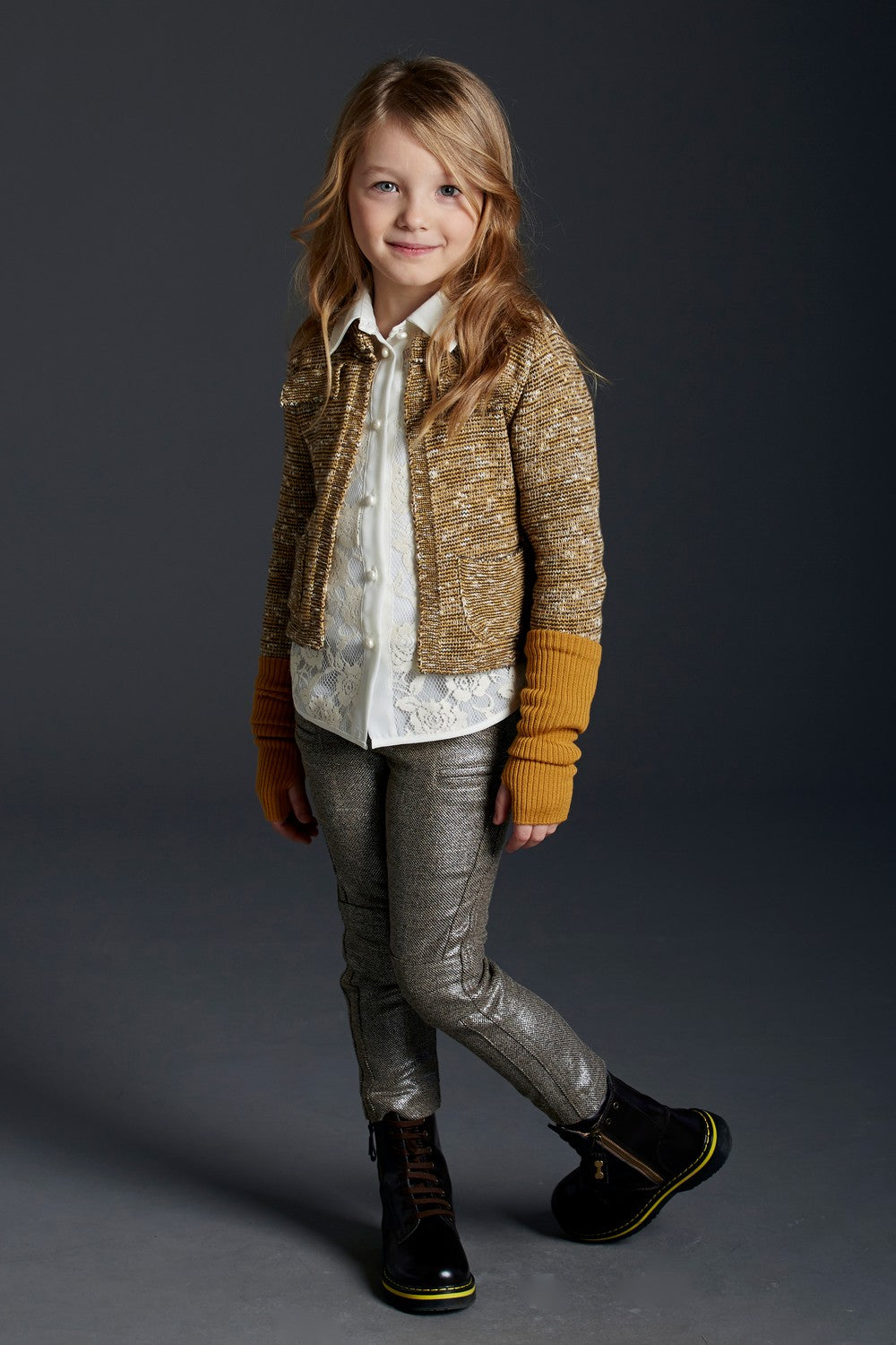 ValMax cardigan in tweed fabric