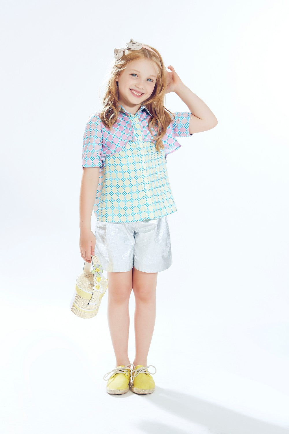 Valmax silk shirt with polka dot pattern