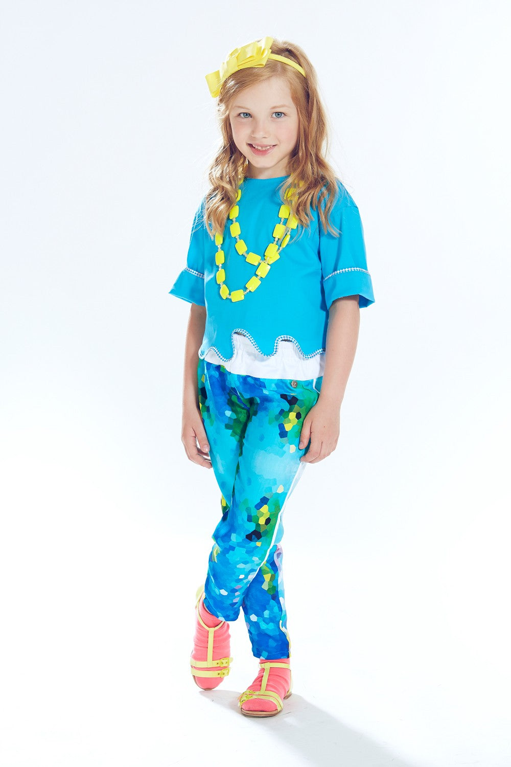 ValMax long trousers with gathered waist