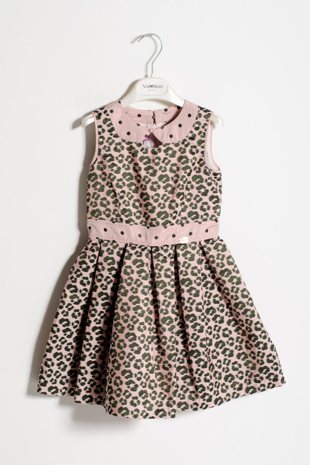 Abito ValMax leopardato a pieghe