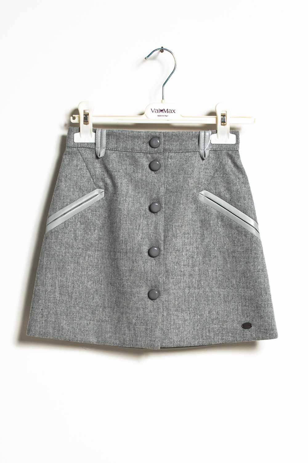 ValMax skirt in wool and imitation leather