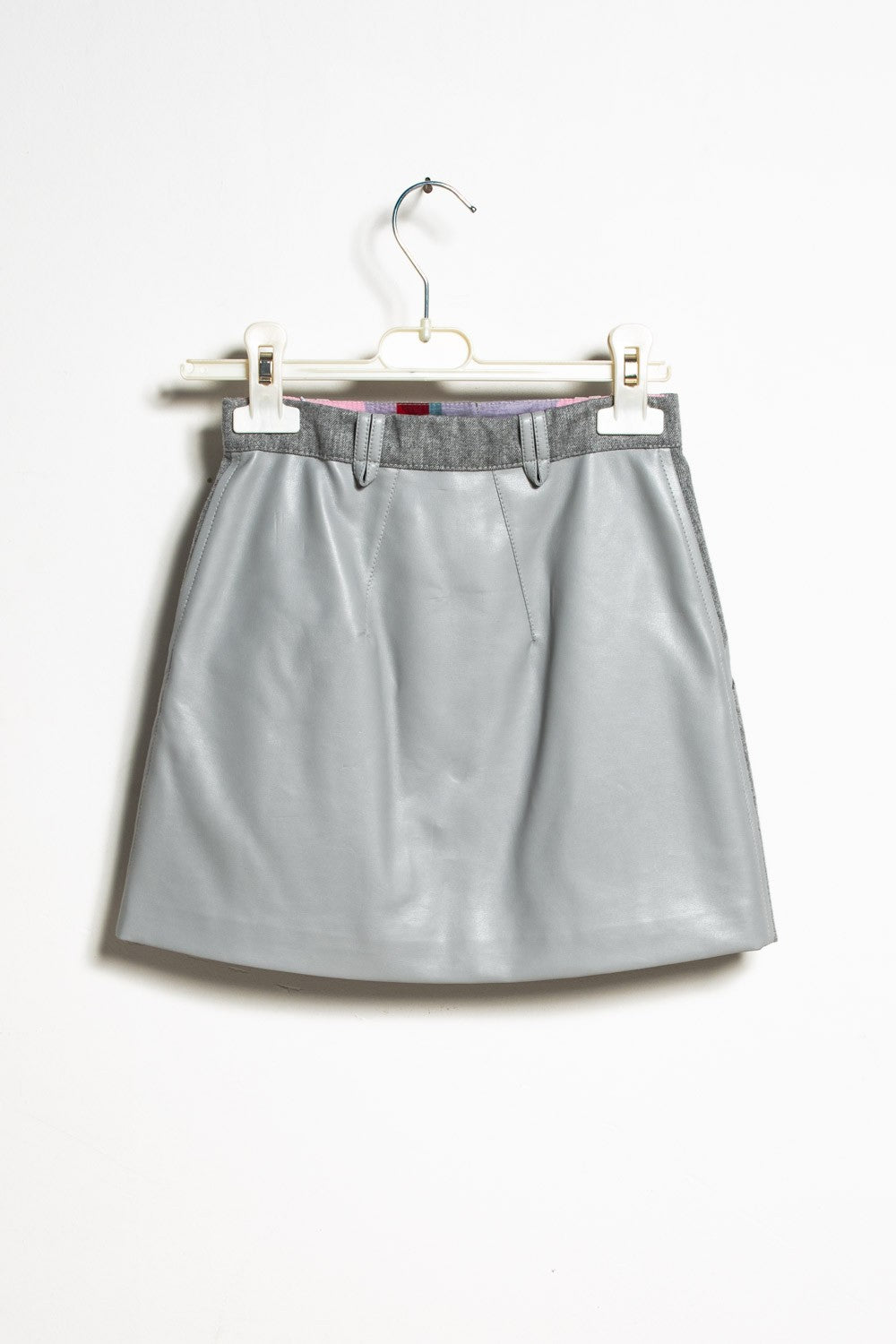 ValMax skirt in wool and imitation leather