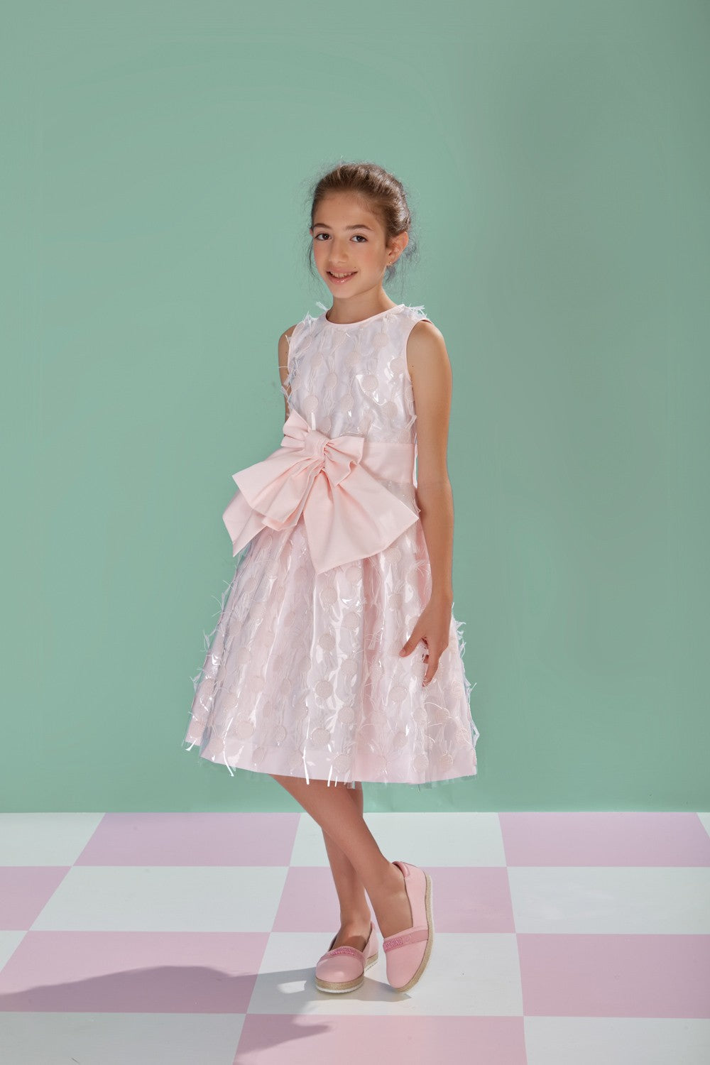 ValMax dress covered in fil coupé