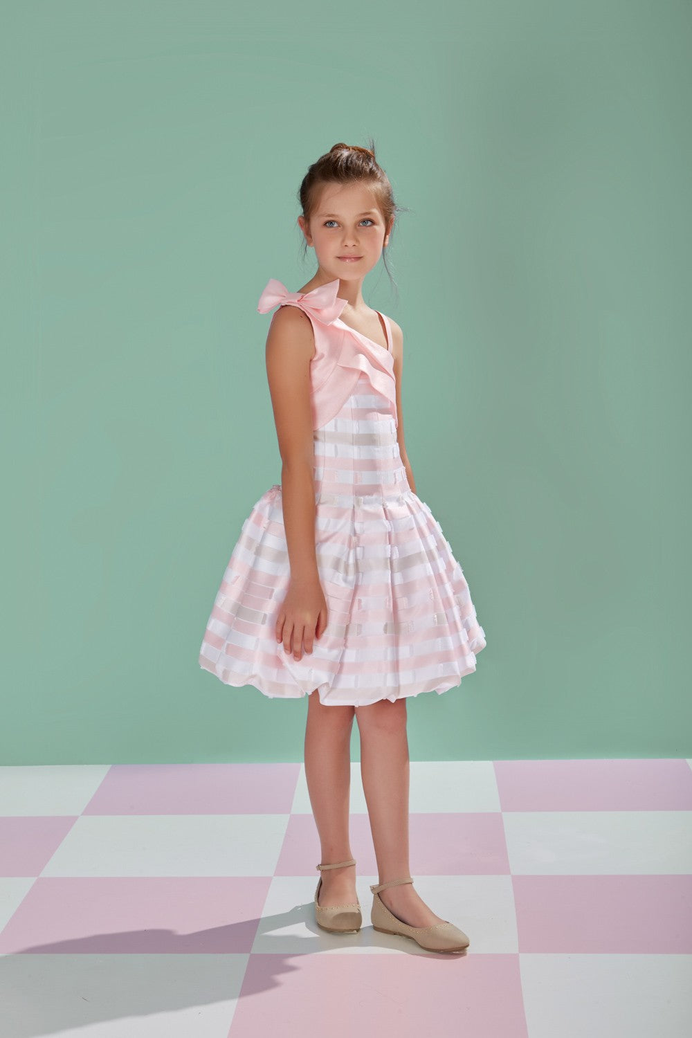 ValMax balloon striped dress
