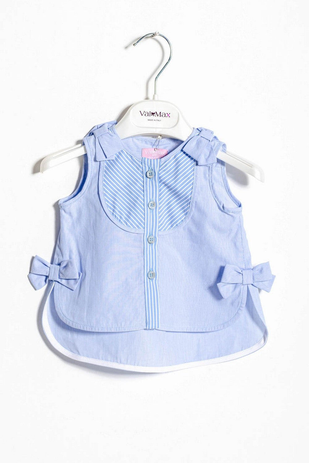 Top ValMax in popeline con fiocchi