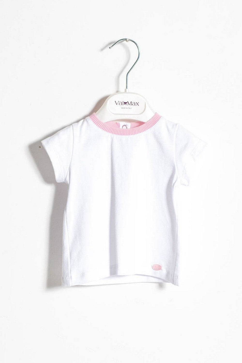T-shirt ValMax con collarina rosa
