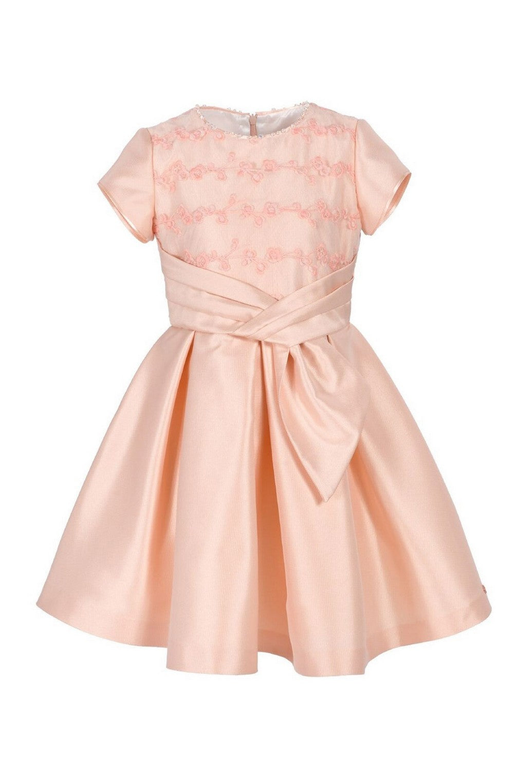 ValMax dress with embroidered floral applications