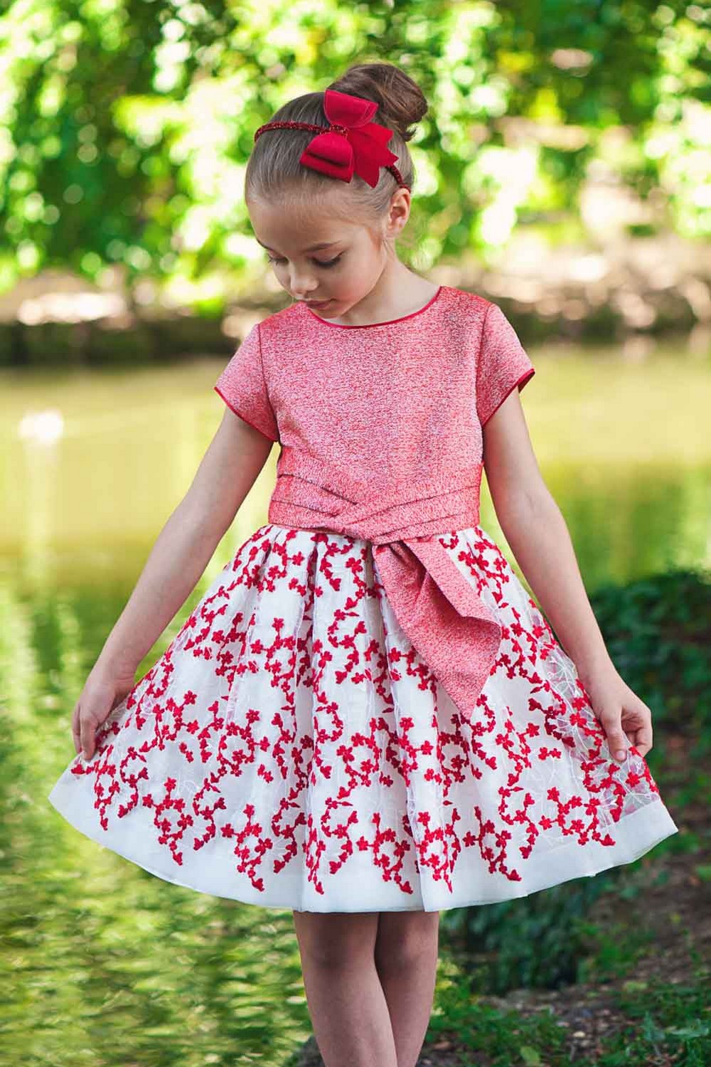 ValMax dress in embroidered tulle