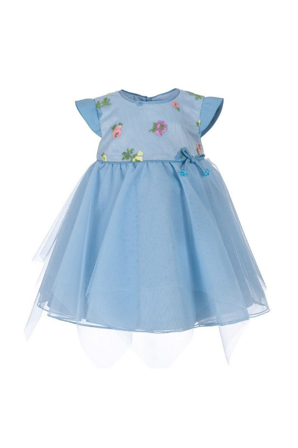 ValMax dress with tulle and embroidered flowers