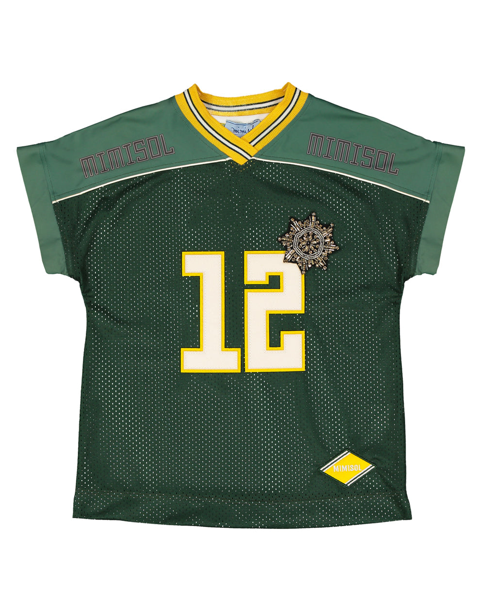 Football T-shirt with precious patch