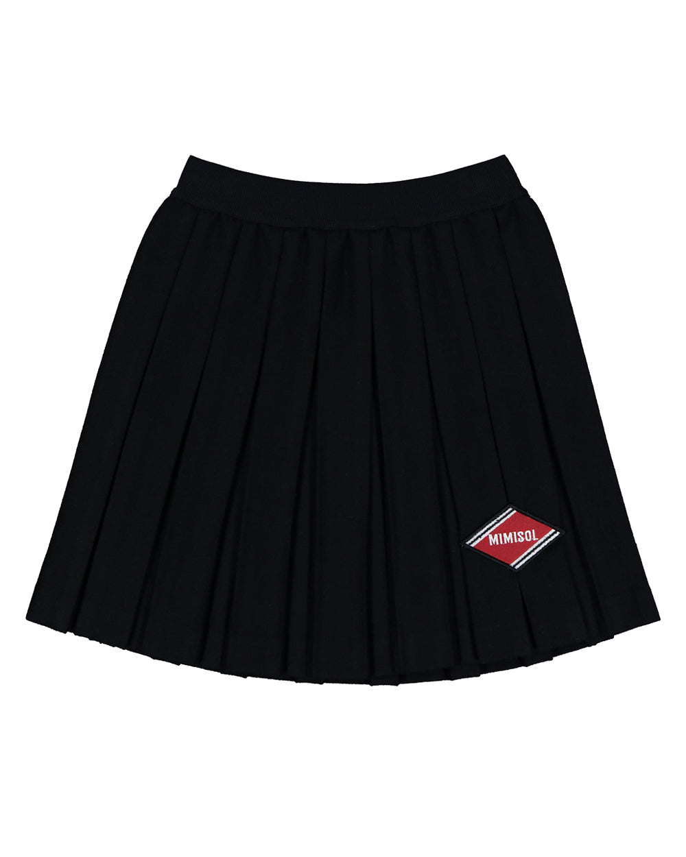 Pleated skirt with elastic