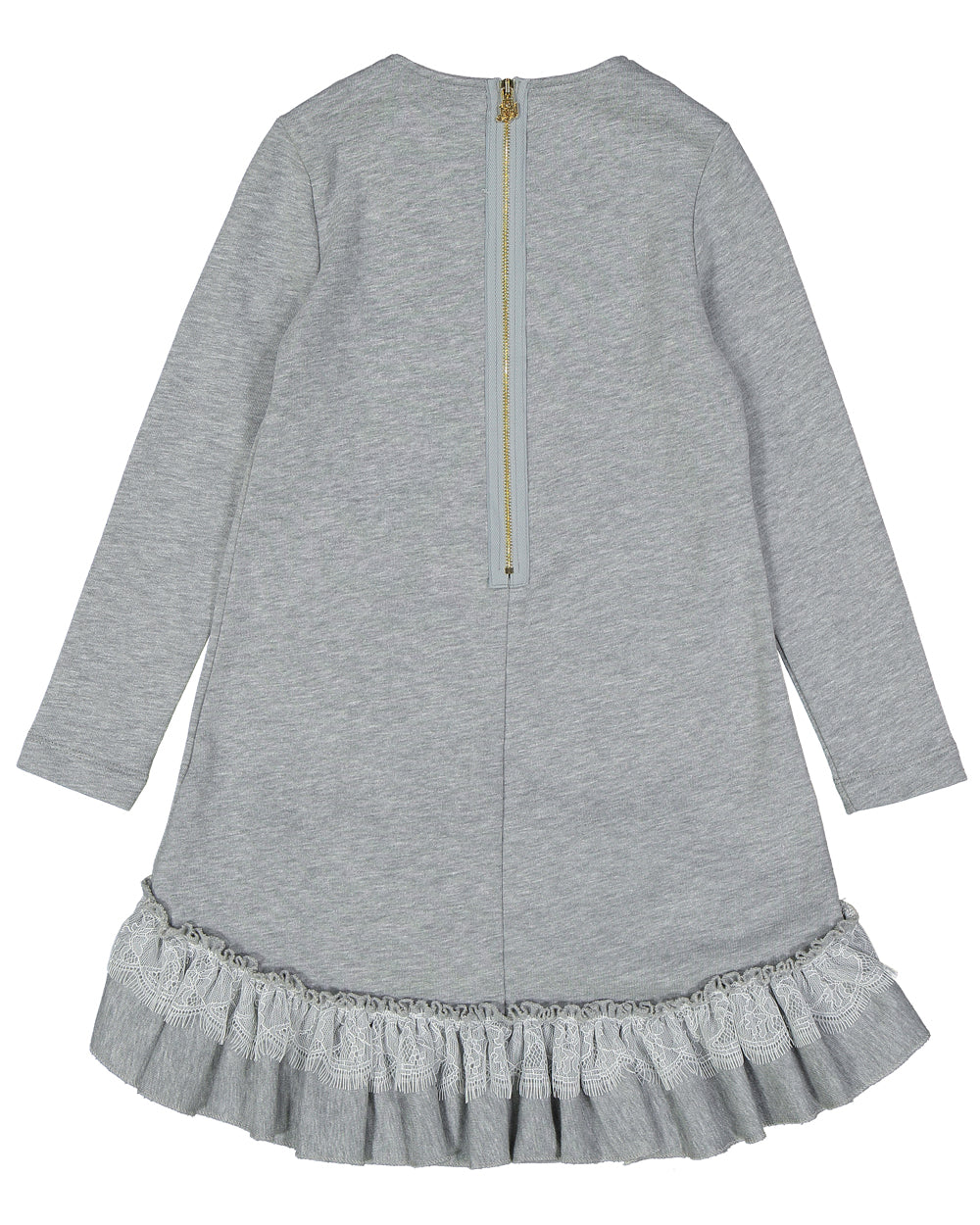 Baby sweatshirt dress with asymmetrical hem