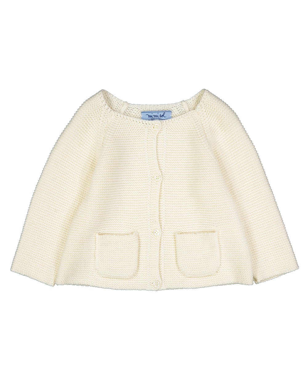 Wool blend cardigan with pockets