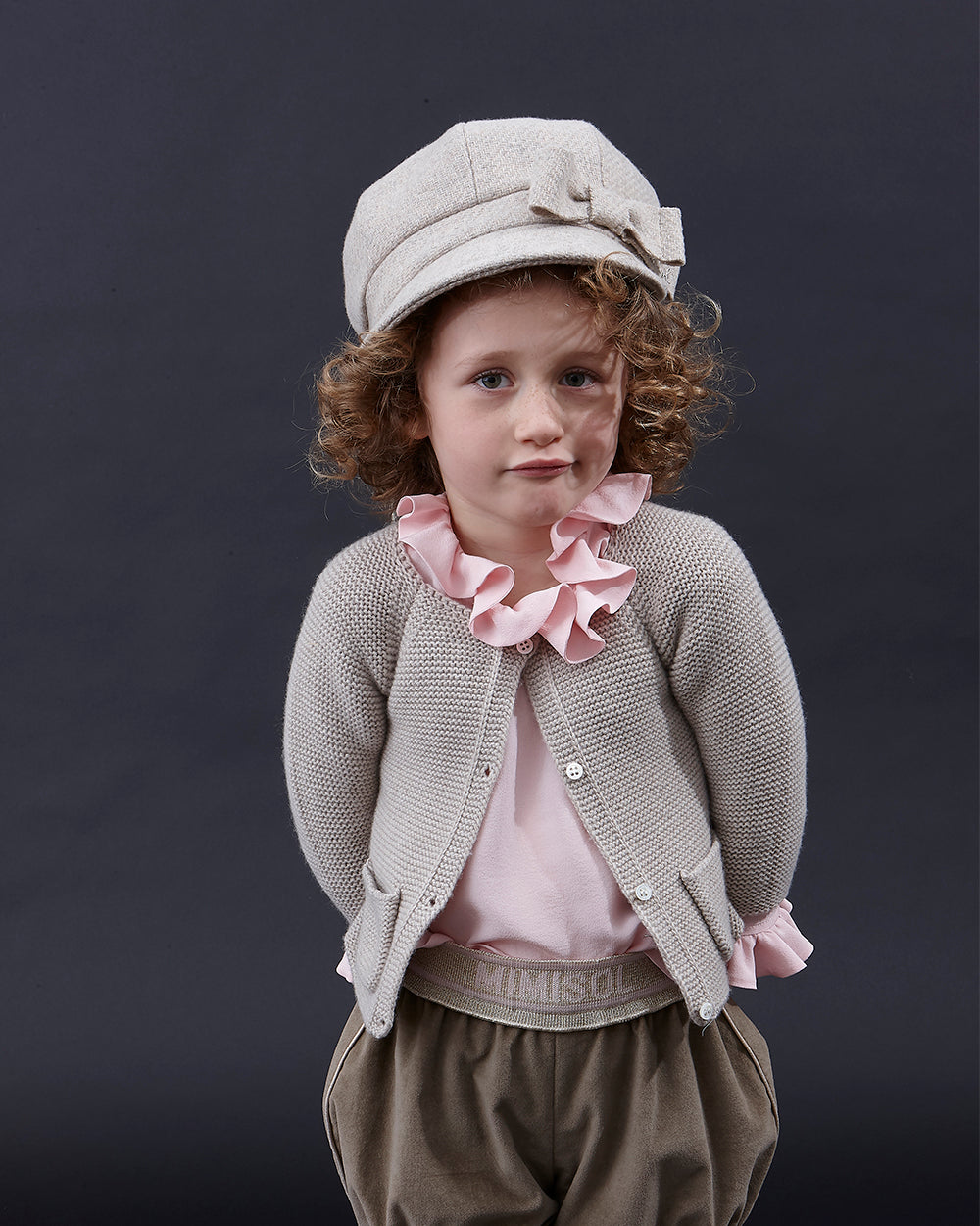 Wool blend cardigan with pockets
