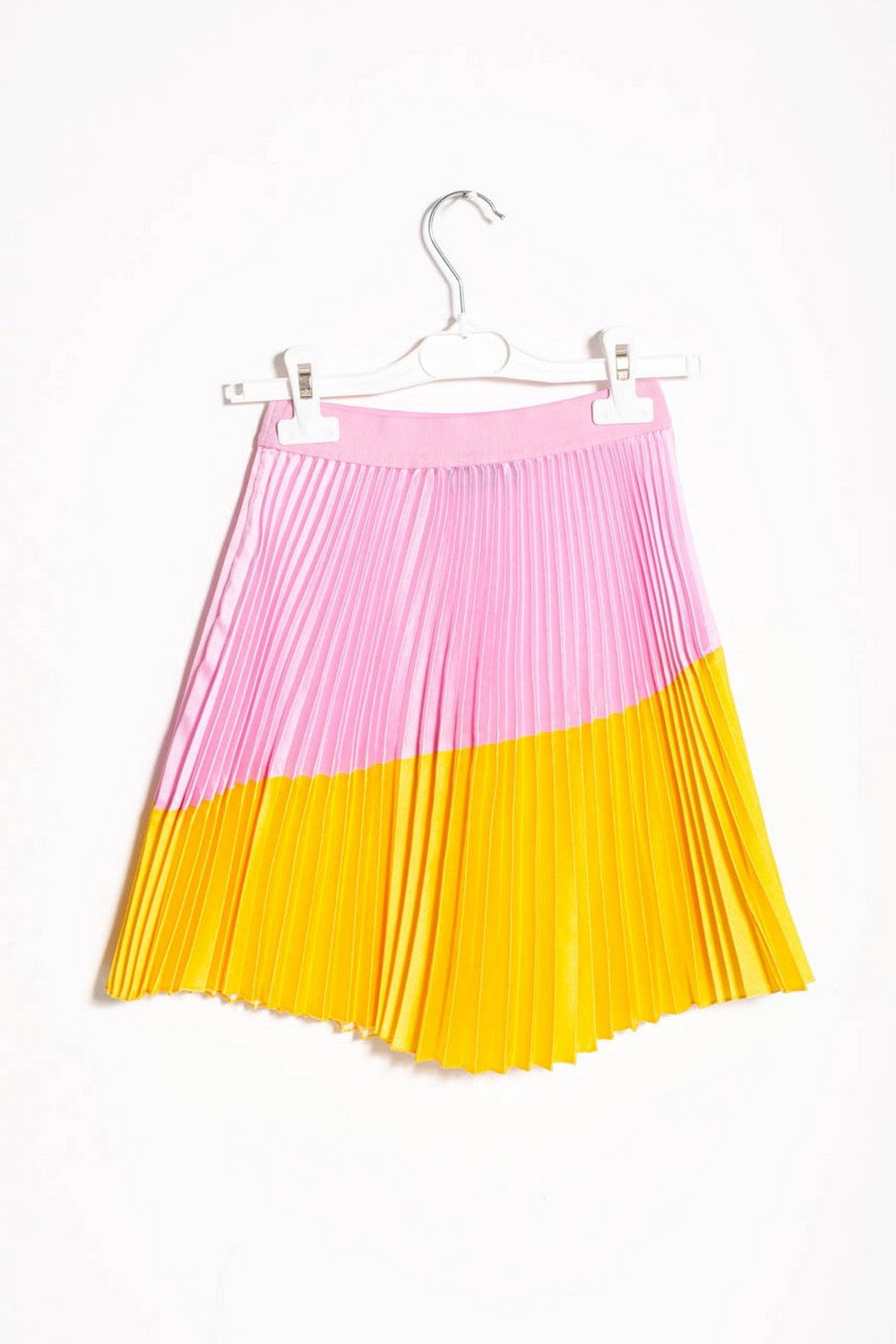 Mimisol pleated satin skirt