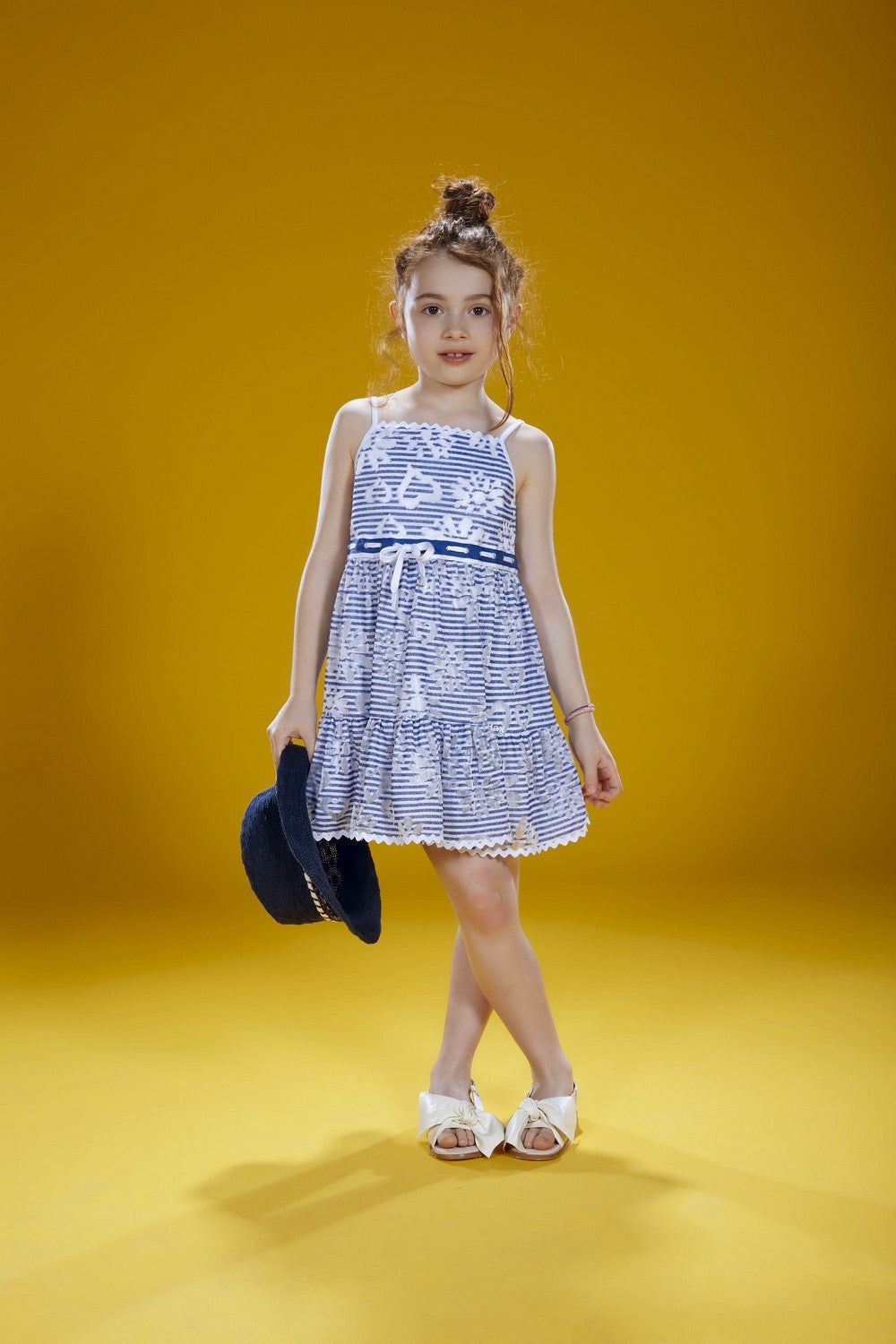 ValMax dress in striped organza