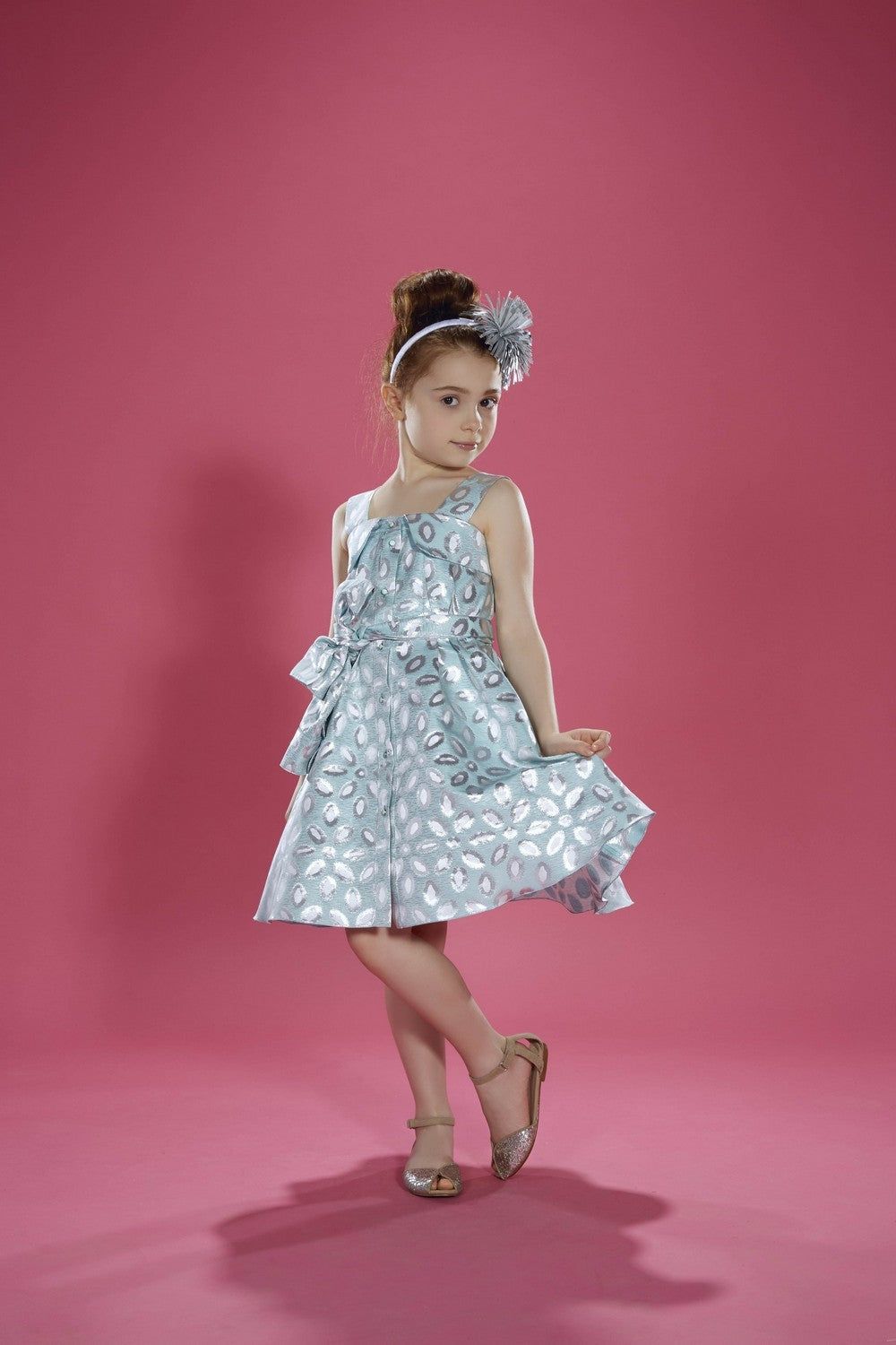 ValMax dress with lamé flowers