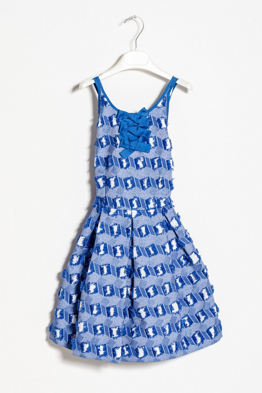 ValMax dress in blue fil coupé