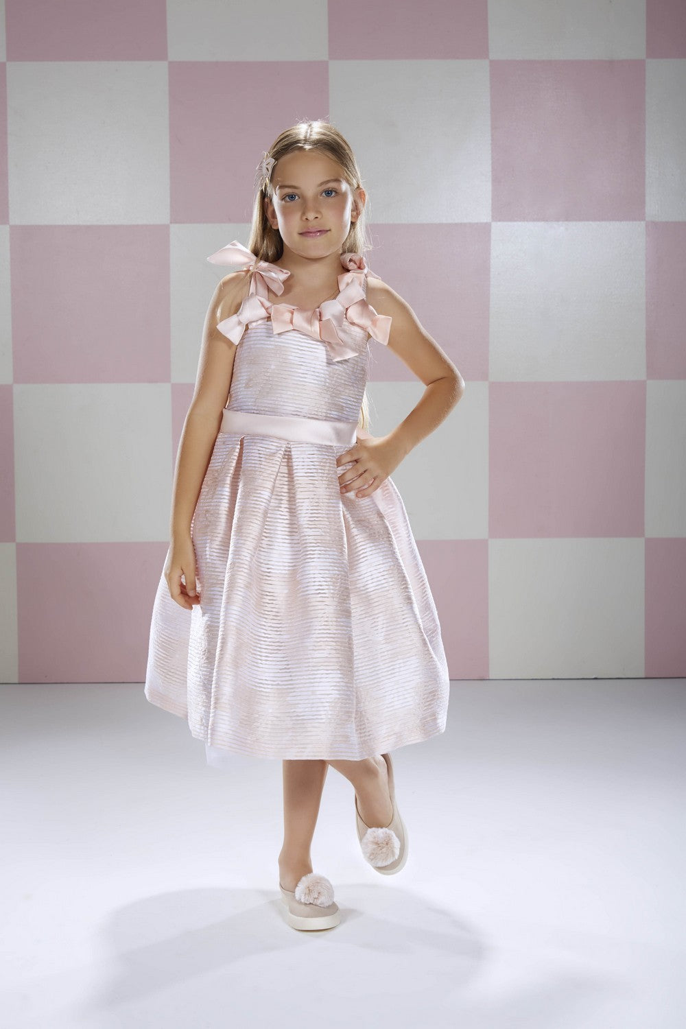 ValMax dress with asymmetrical shoulder straps