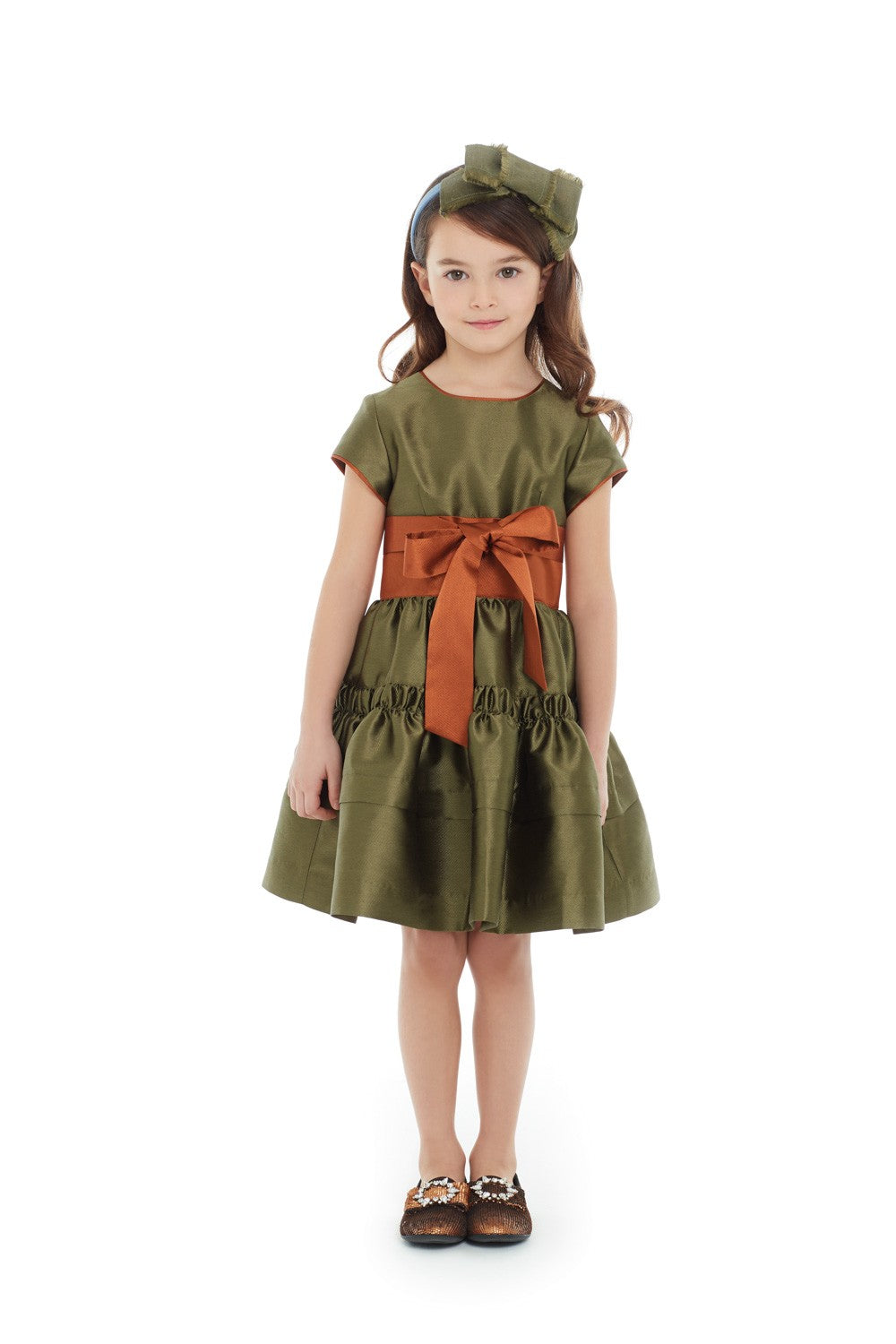 ValMax satin dress with maxi bow