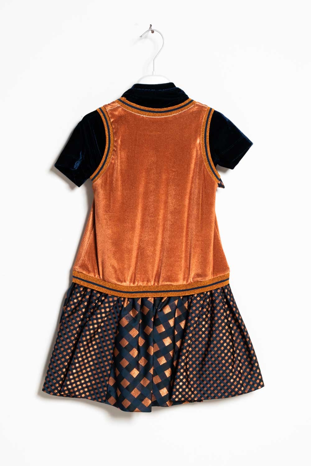 ValMax two-tone chenille and satin dress