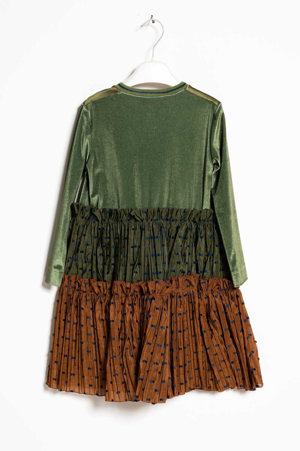 ValMax dress with polka dot gathered skirt