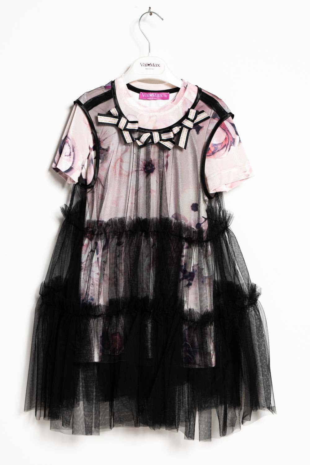 ValMax dress in satin and lace
