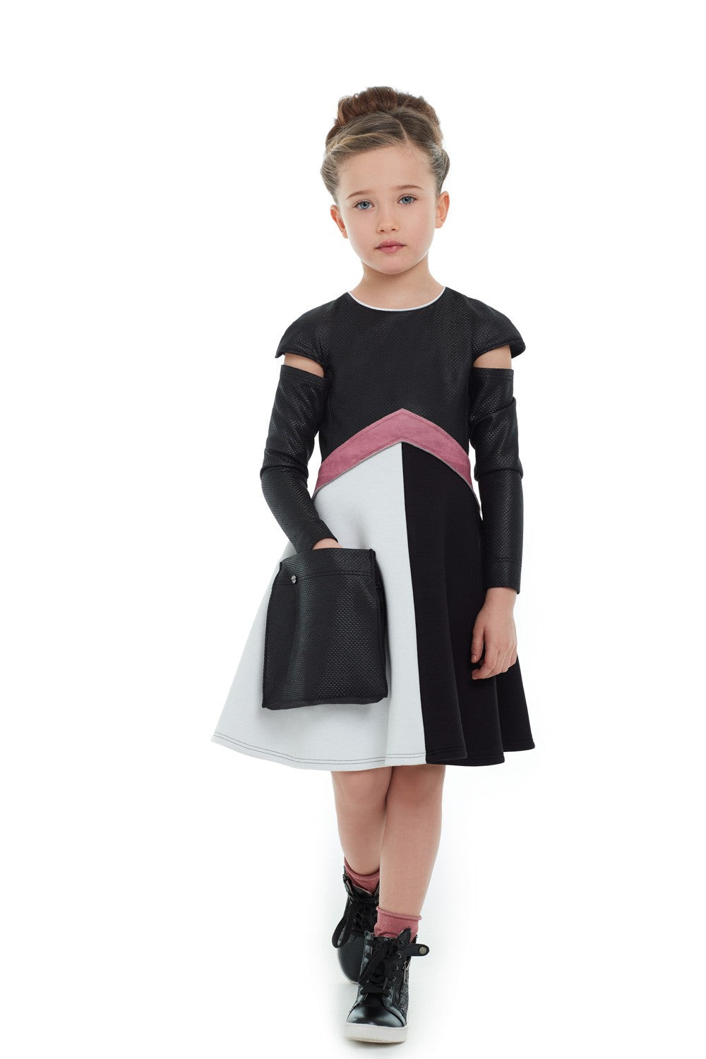 ValMax pique dress with cut-out detail