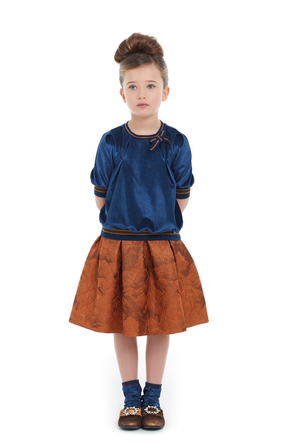 ValMax skirt in brocade fabric