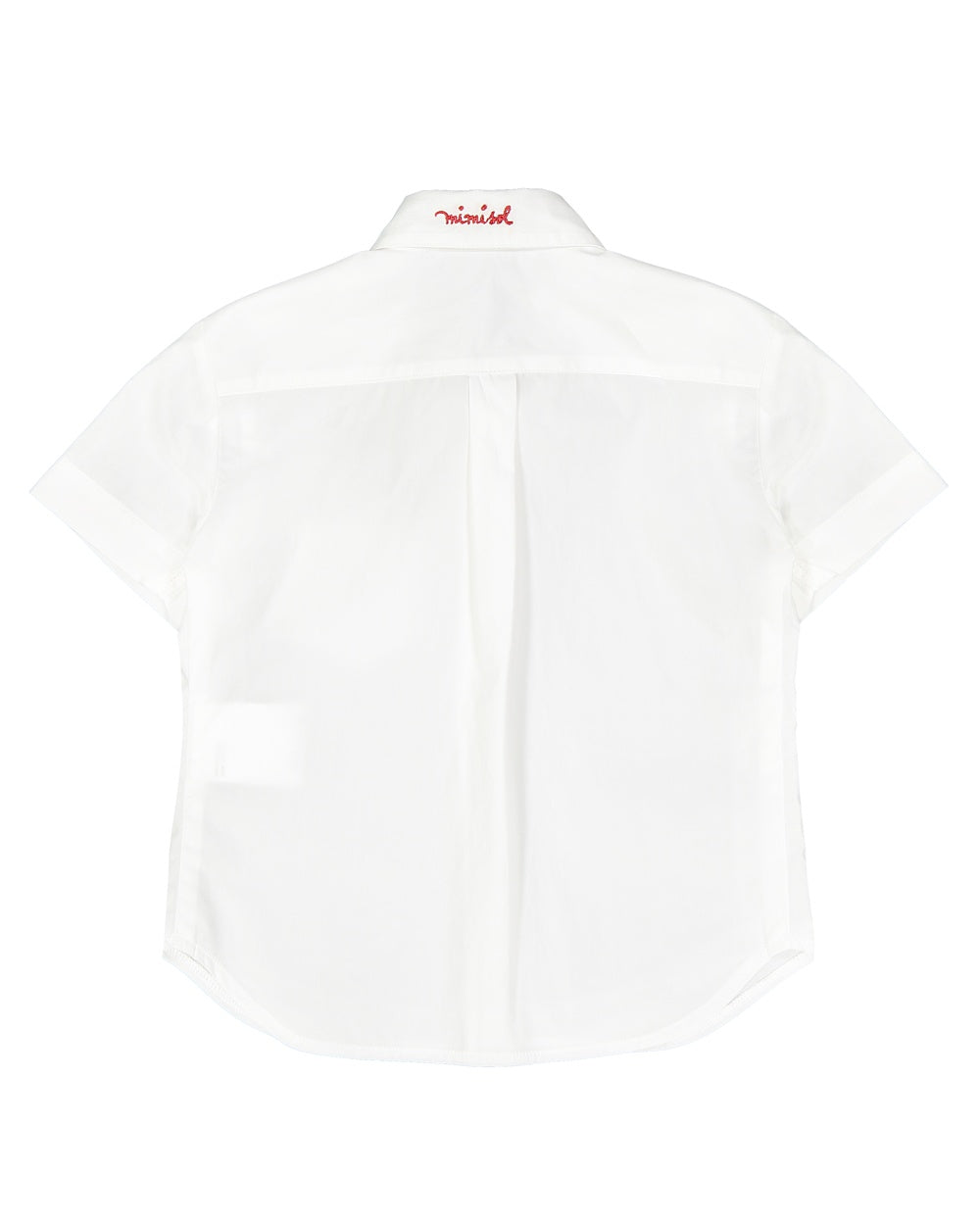 Cotton poplin shirt with embroidery