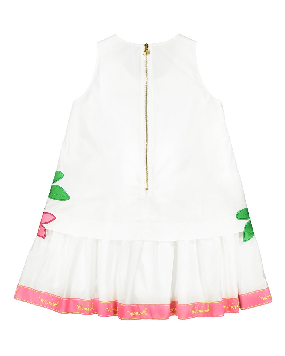Cotton dress with floral embroidery