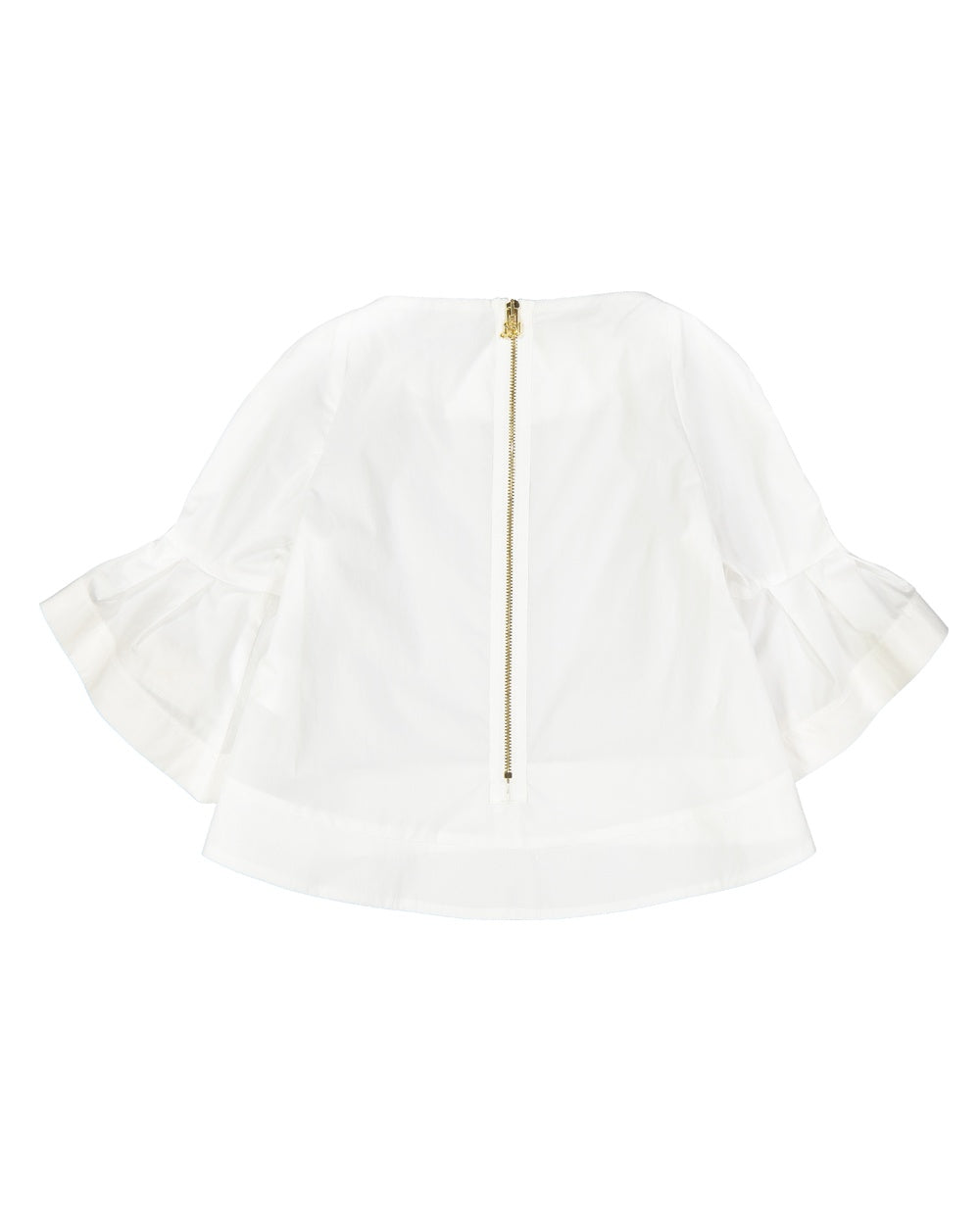 Shirt with trumpet sleeves