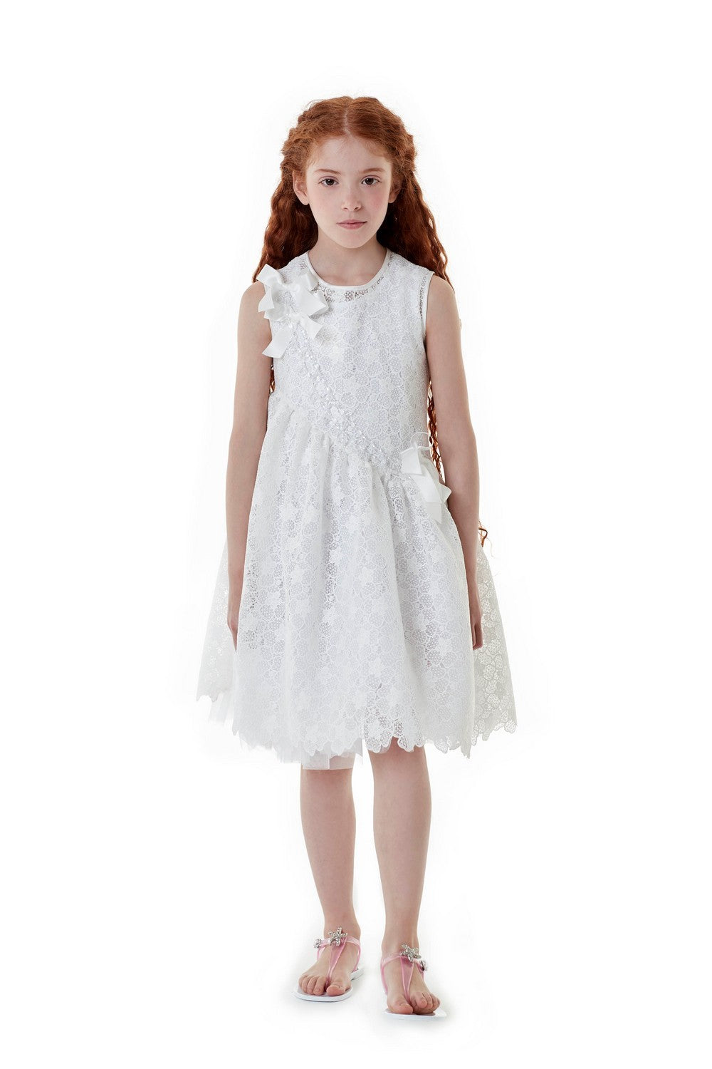 ValMax white floral lace dress