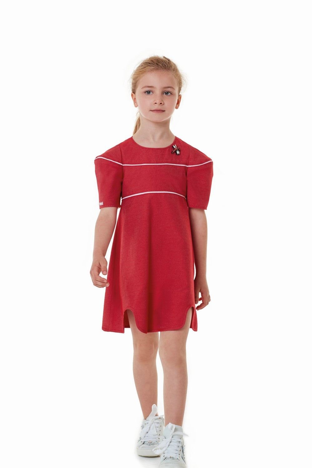 ValMax dress with lantern sleeves