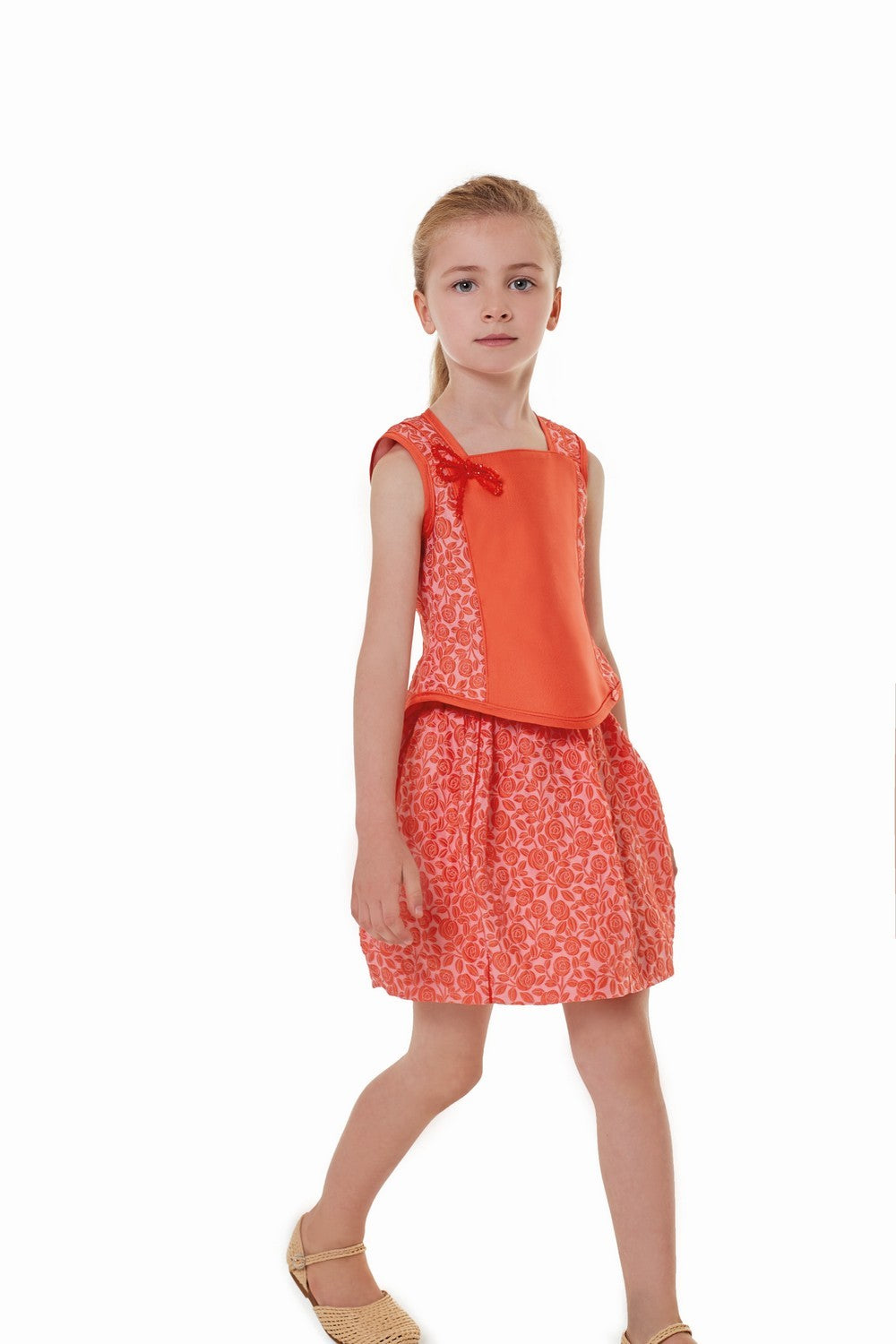ValMax skirt in floral brocade