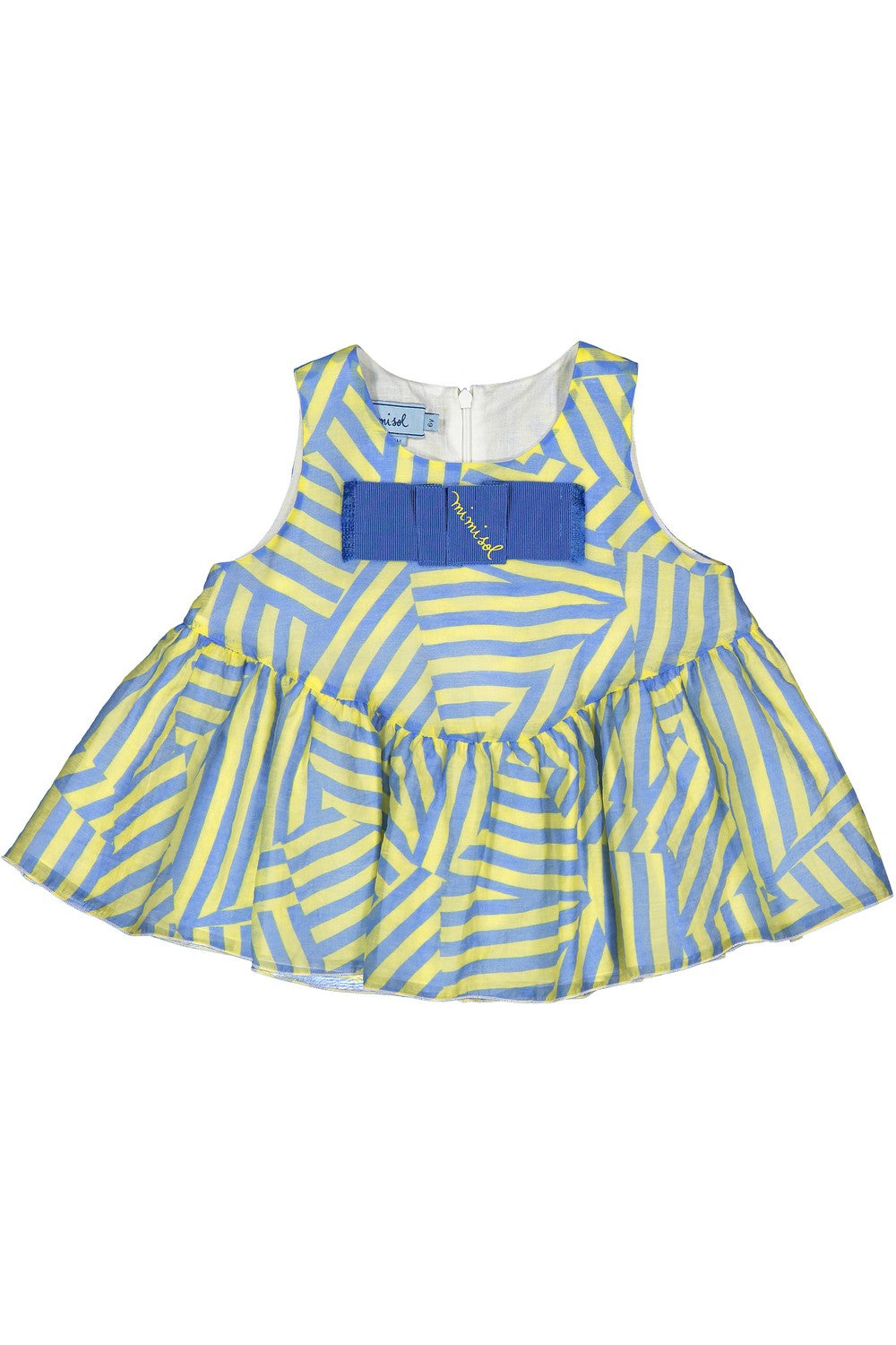 Mimisol Top in Tencel stampato con fiocco