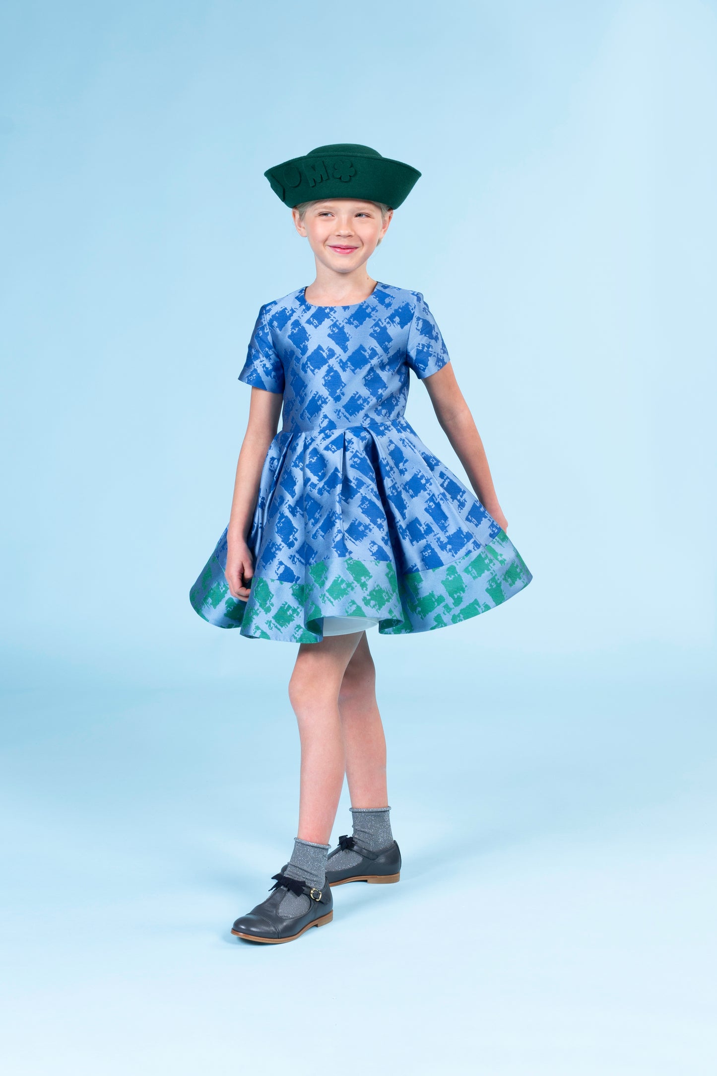 Abito in pied de poule jacquard