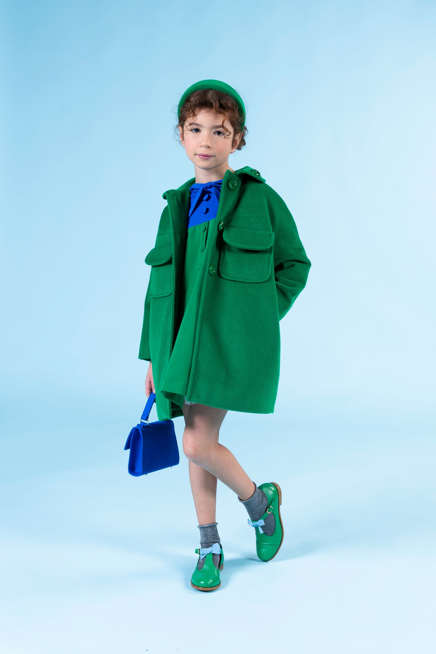 Cappotto in panno con bottoni