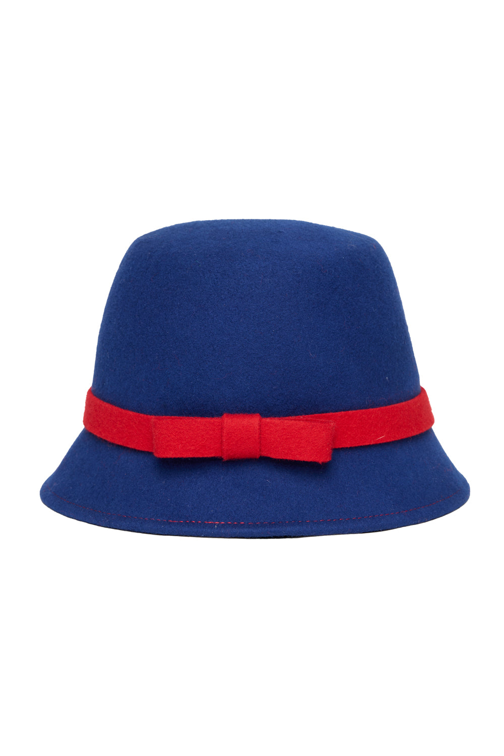 Cappello in feltro con fiocco