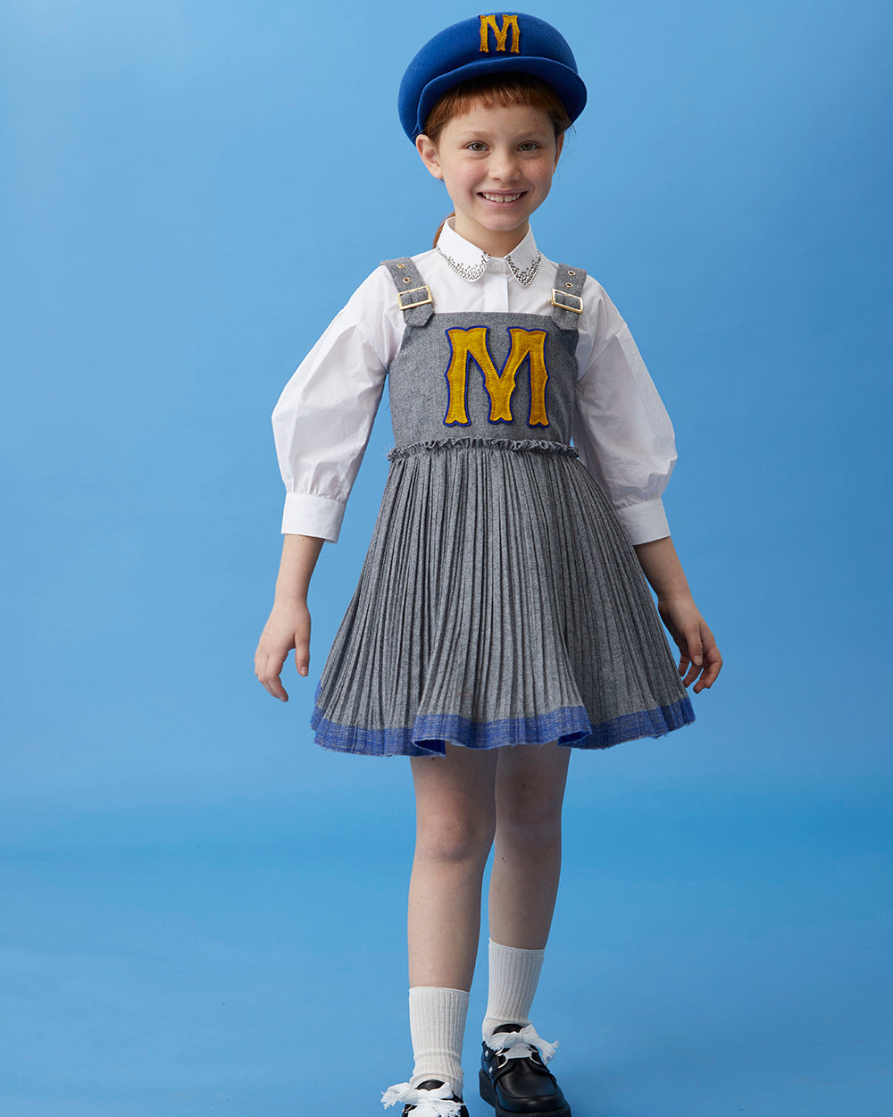 Cool wool dress with pleated skirt