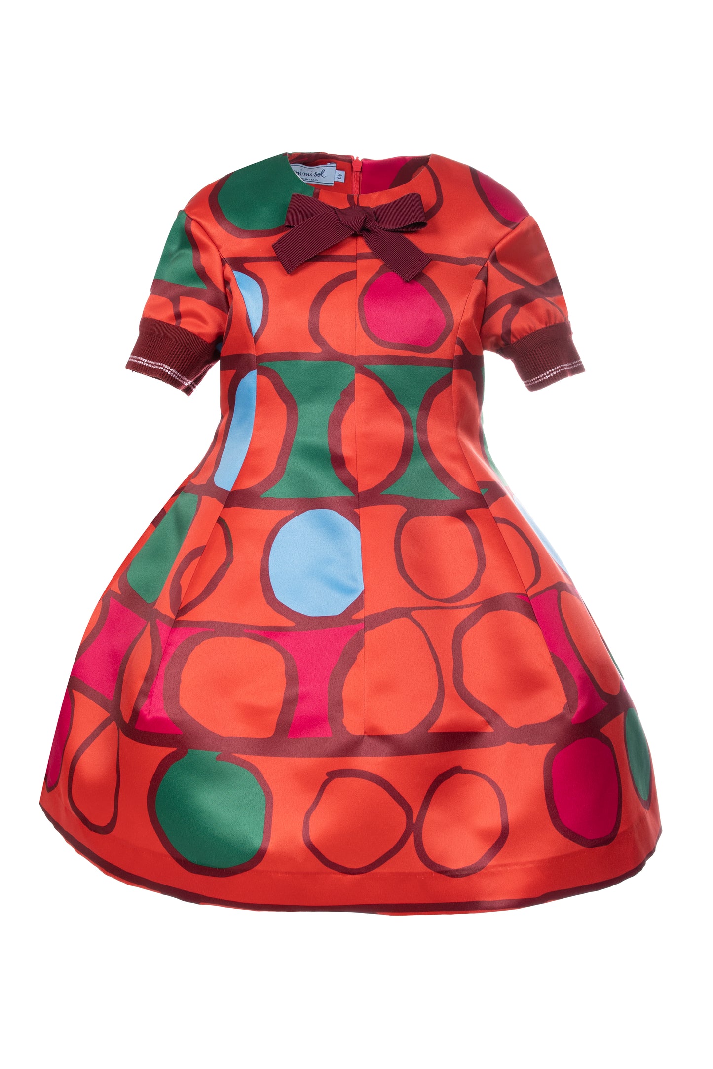 Abito in duchesse stampata