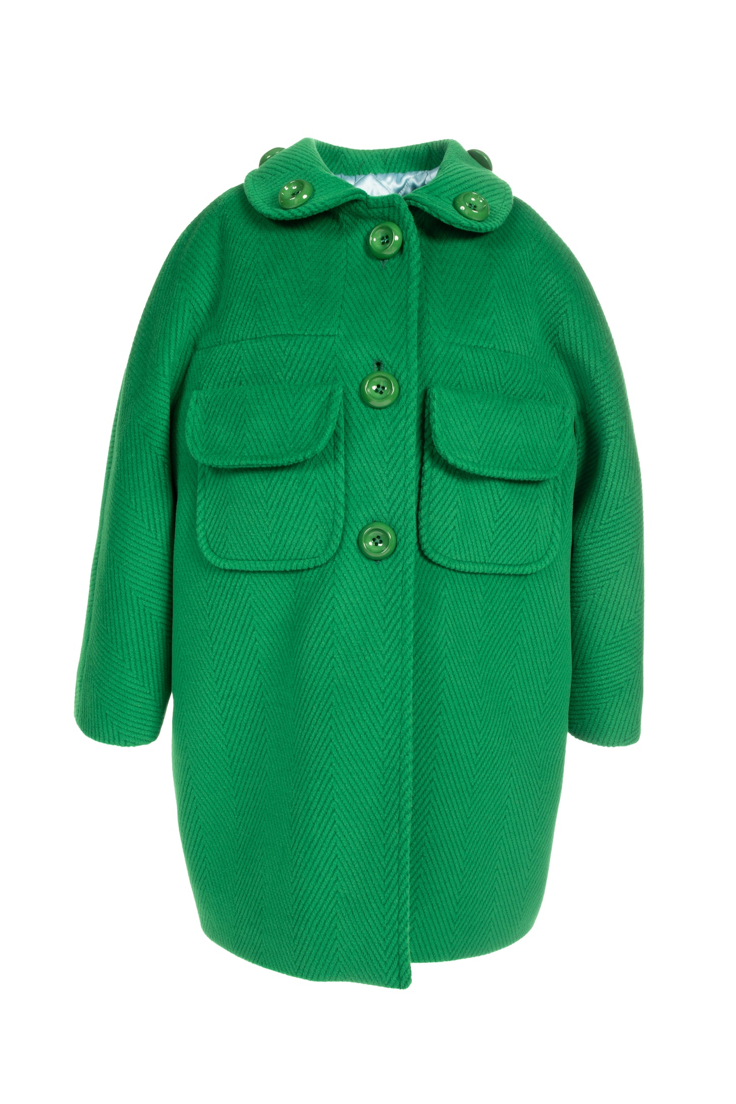 Cappotto in panno con bottoni