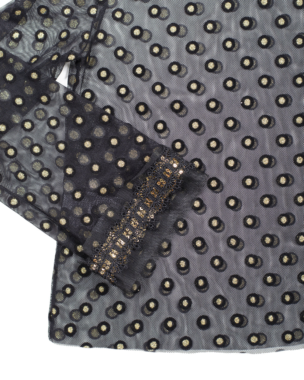 Top in tulle con decorazioni