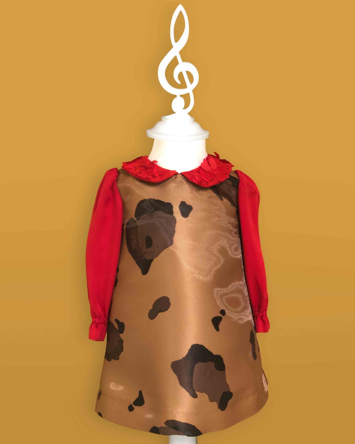 Animal print satin dress