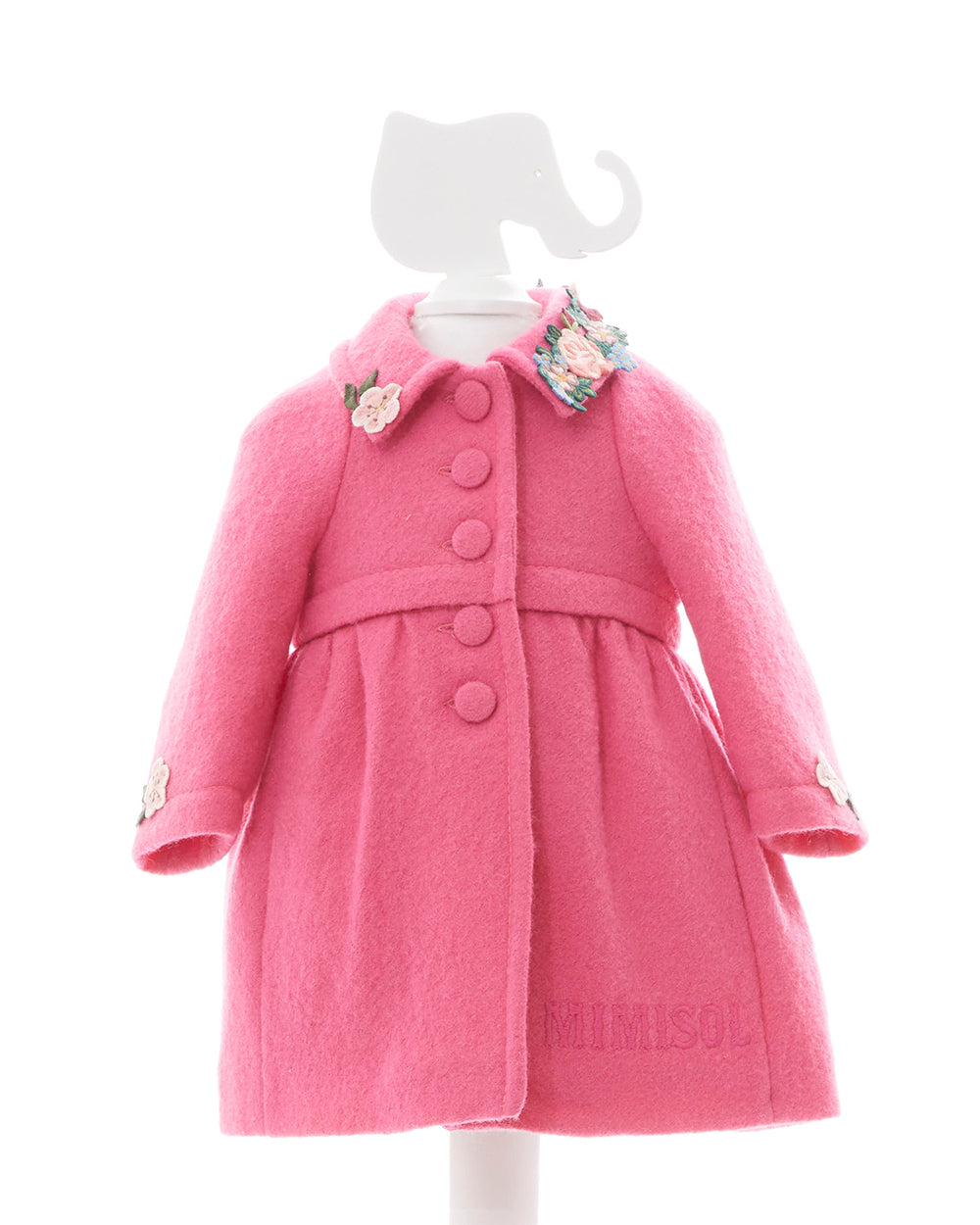 Wool coat with embroidery