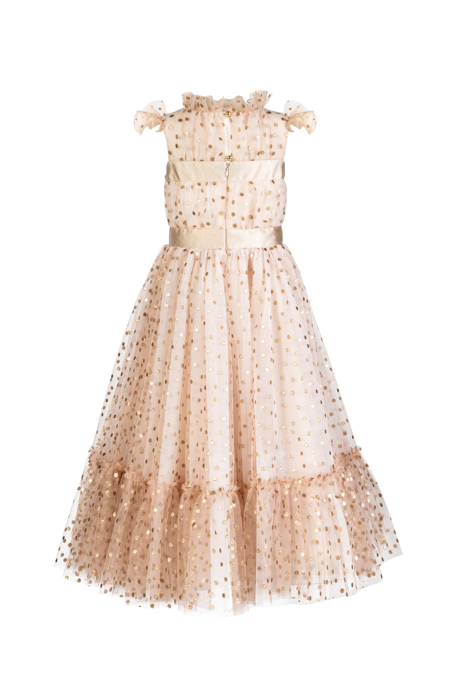 Abito Marchesa Kids Couture a pois con fiocchi