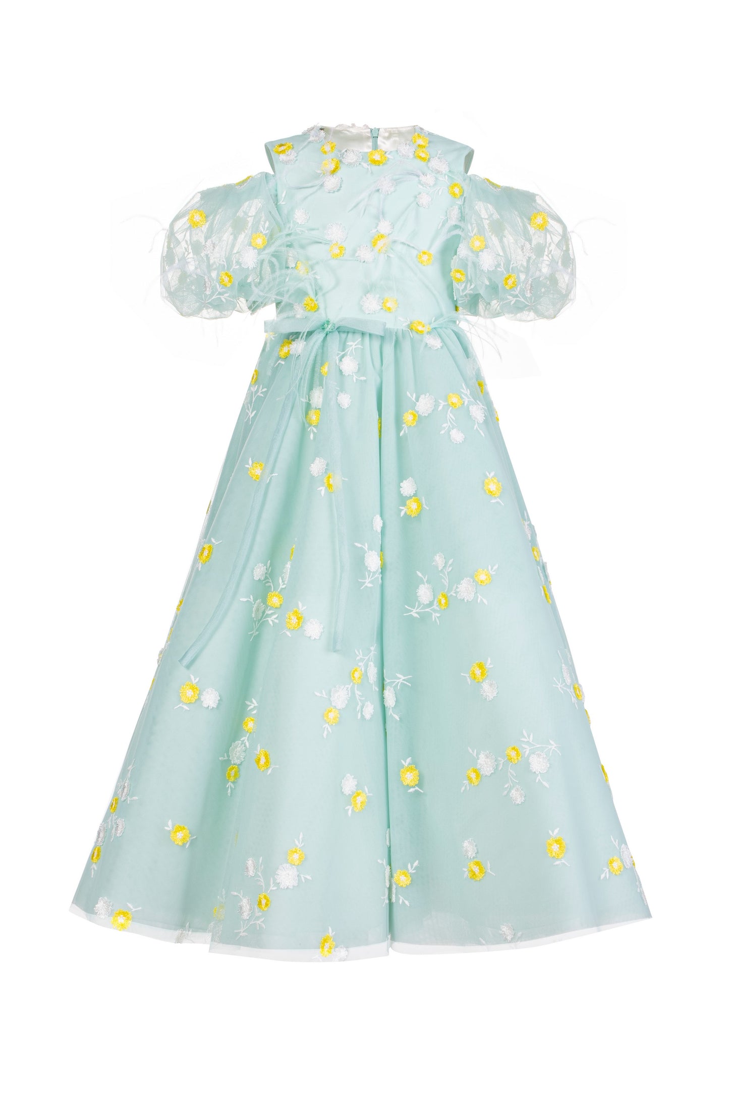 Abito Marchesa Kids Couture in tulle ricamato