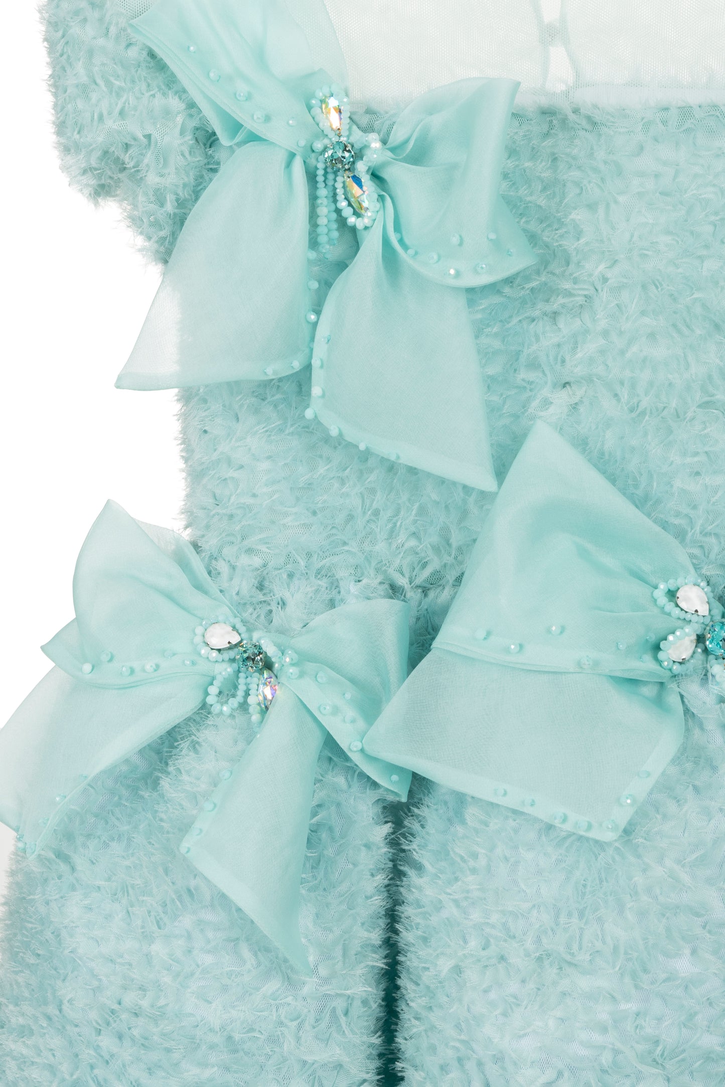 Abito Marchesa Kids Couture con fiocchi in organza