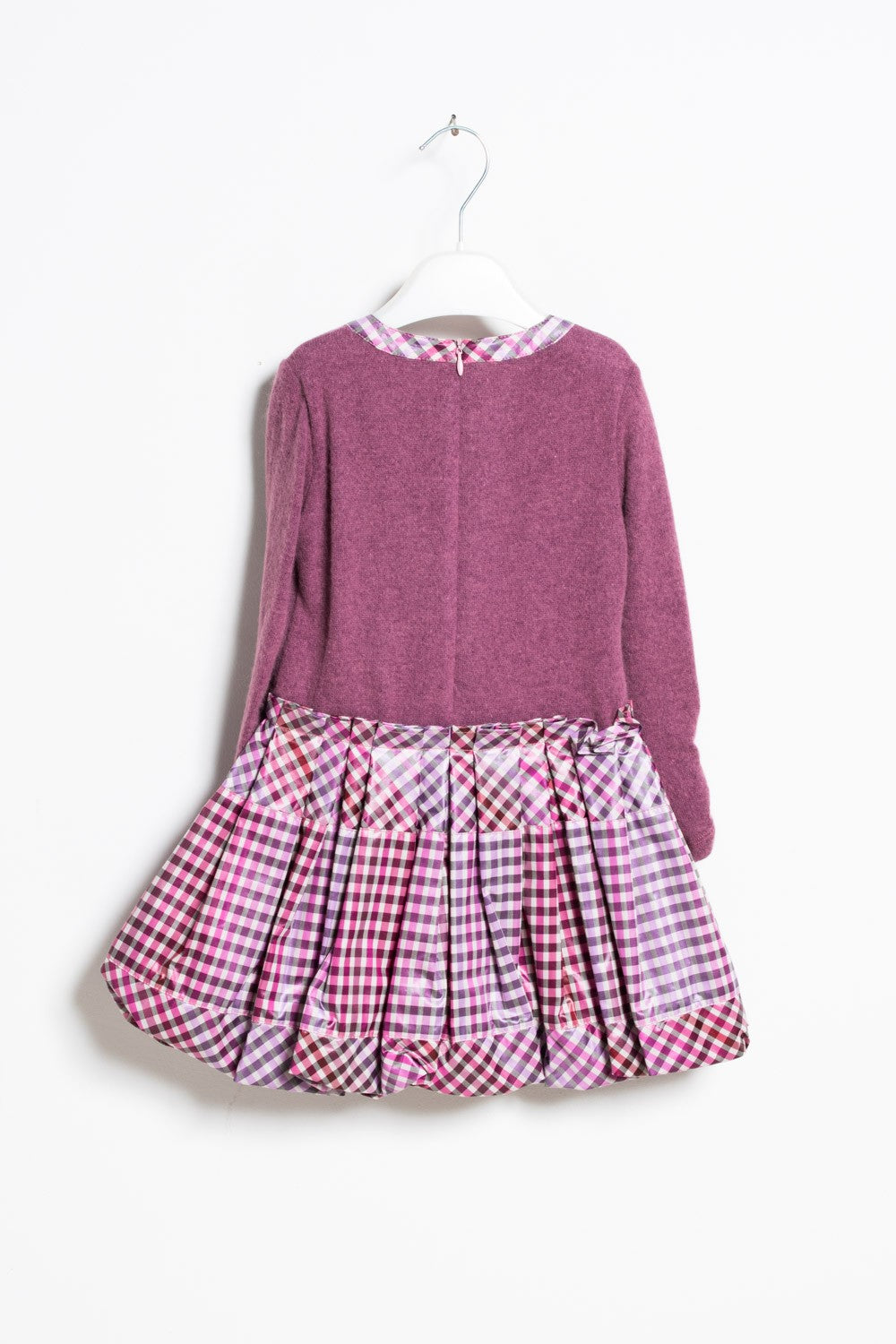ValMax fleece and gingham dress