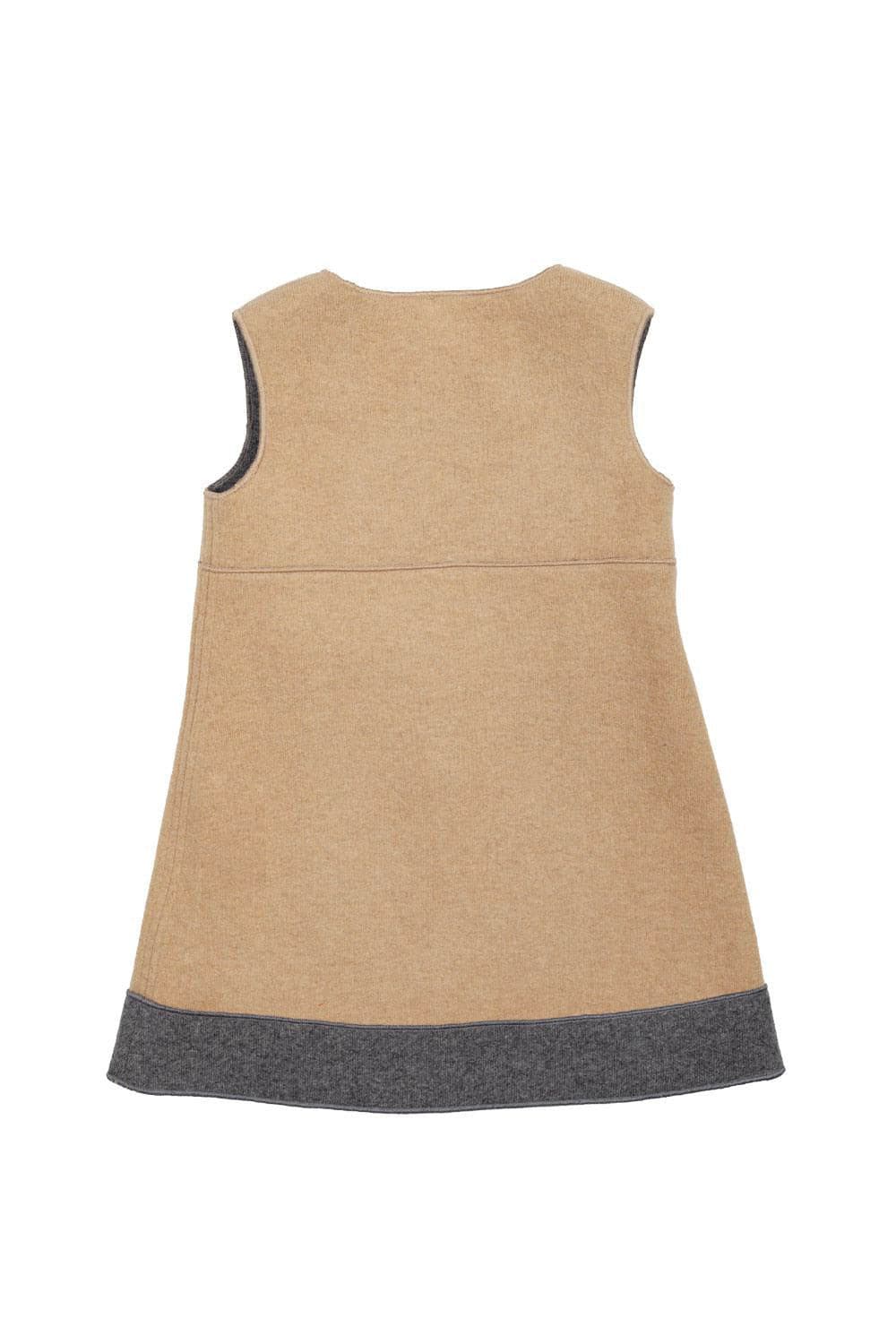 Mimisol two-tone knit pinafore dress